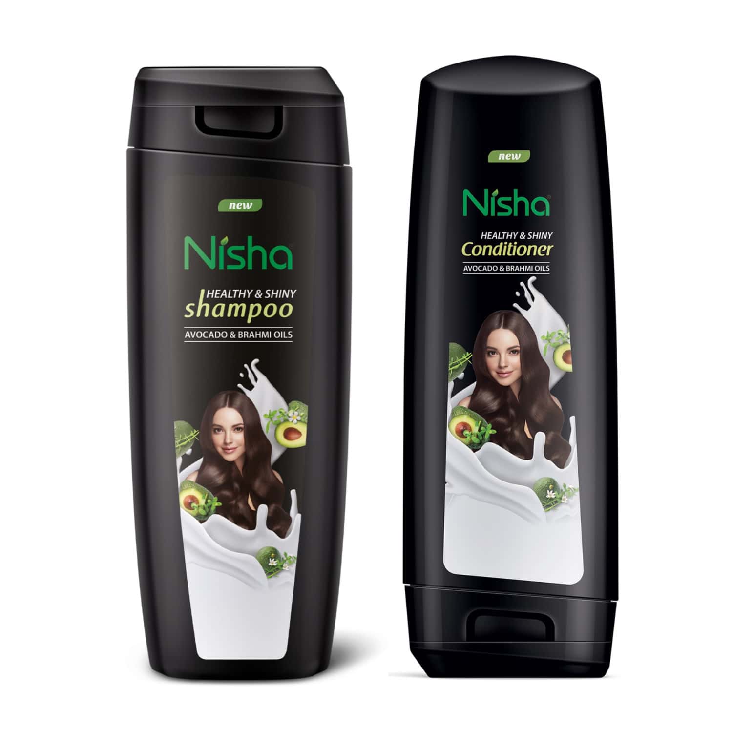 Nisha Shampoo And Conditioner Combo Pack 180ml | Avocado & Brahmi Shampoo Conditioner