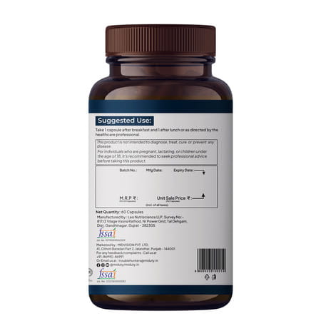 Miduty Memory & Focus - Bacopa Monnieri - Ginkgo Biloba - Brain Health -Caffeine Free - 60 Capsule