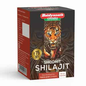 Baidyanath Asli Ayurved Shodhit Shilajit 50 Capsules | Ayurvedic Supplement For Men