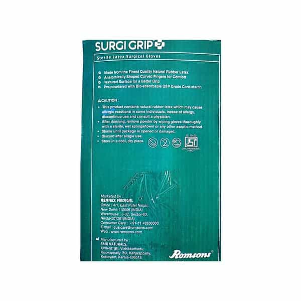 Surgi Grip Sterile Latex Gloves Size 6 Box Of 100