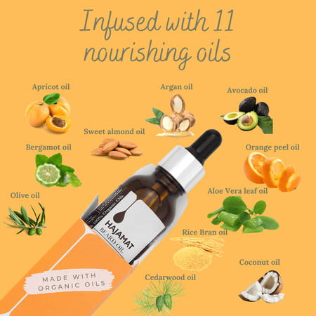 Hajamat Organic Beard Oil Infused With 11 Nourishing Oils
