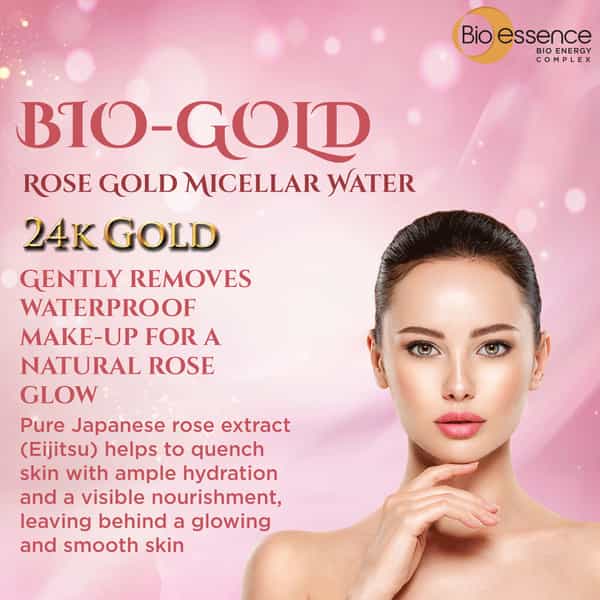 Bio-Essence Bio-Gold Rose Gold Micellar Water - 190 Ml