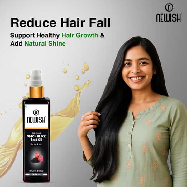 Newish Onion Hair Oil For Hair Growth Anti Dandruff & Hair Fall Control 200Ml