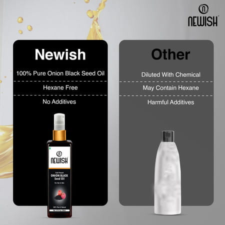 Newish Onion Hair Oil For Hair Growth Anti Dandruff & Hair Fall Control 200Ml