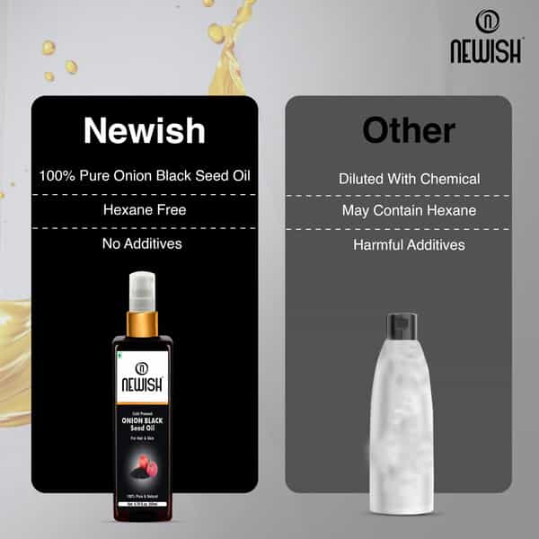Newish Onion Hair Oil For Hair Growth Anti Dandruff & Hair Fall Control 200Ml