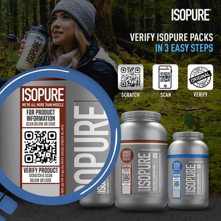 Isopure Whey Protein Isolate Powder With Vitamins For Immune Support - 2kg (Dutch Chocolate)