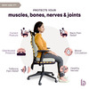 Betterhood Grey Memory Foam Back Support And Coccyx Seat Cushion Combo For Chair