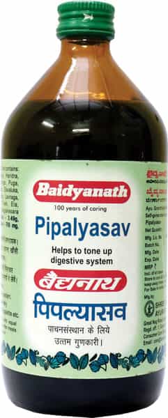 Baidyanath Asli Ayurved Pipalyasav 450 Ml - Natural Constipation Relief Healthy Digestion