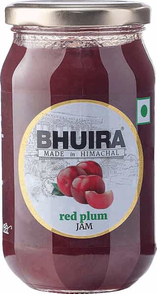 Bhuira All Natural Strawberry & Rosemary Preserve And Red Plum Jam- 240 Gm X 2 - Pack Of 2