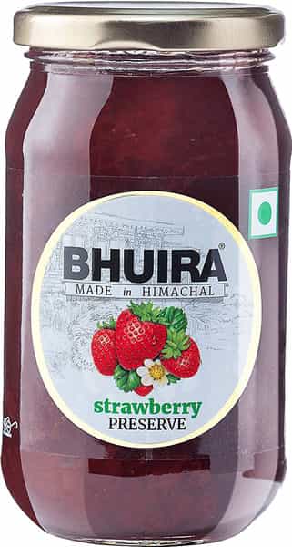 Bhuira All Natural Strawberry & Rosemary Preserve And Red Plum Jam- 240 Gm X 2 - Pack Of 2