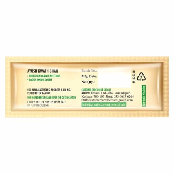 Zandu Ayush Kwath Ghan Immunity Booster Kadha - 16 Instant Pre-Mix Sachets