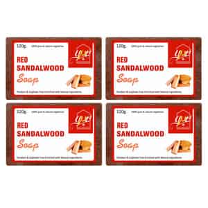 Ynb Yours Natural Buddy Organic Red Sandalwood Handmade Sls & Paraben Free Soap 120g (pack Of 4)