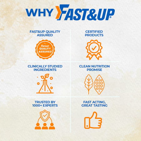 Fast&Up Plant Protein For Man - Vegan Protein Drink For Man - Creamy Vanilla Flavor -15 Servings