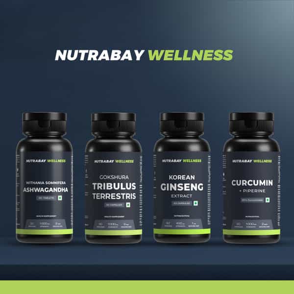 Nutrabay Wellness Korean Ginseng Extract (Panax Ginseng) - 400Mg 60 Veg Capsules