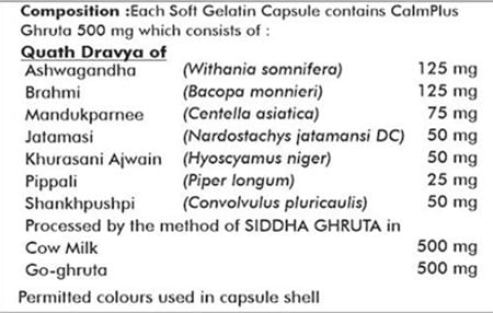 Ved Tattva Calmplus 900 Capsules (500mg) Stress Management Stress Relief (Pack Of 2)