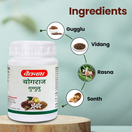 Baidyanath Ayurved Yograj Guggulu Tablets 60S | Joint Pain & Vata Relief