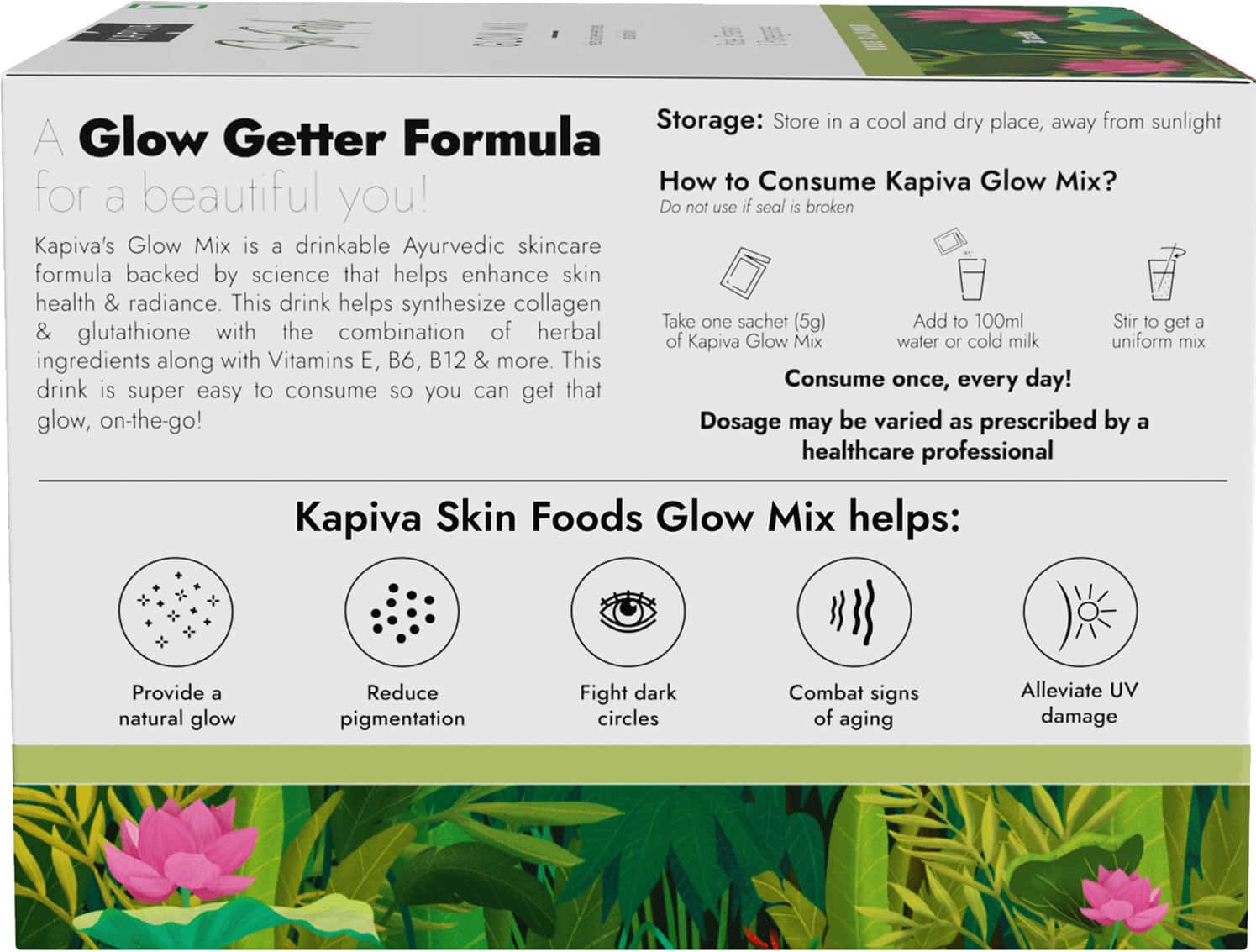 Buy KAPIVA SKIN FOODS GLOW MIXAYURVEDIC BEAUTY SUPPLEMENTHEALTHY SKIN