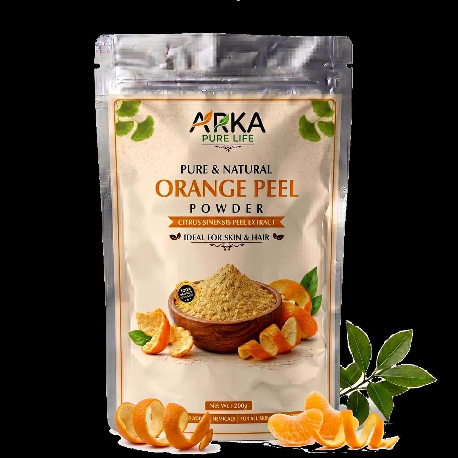 Arka Pure Life 100% Natural Orange Peel Powder For Skin Brightening & Face Glow (200g)