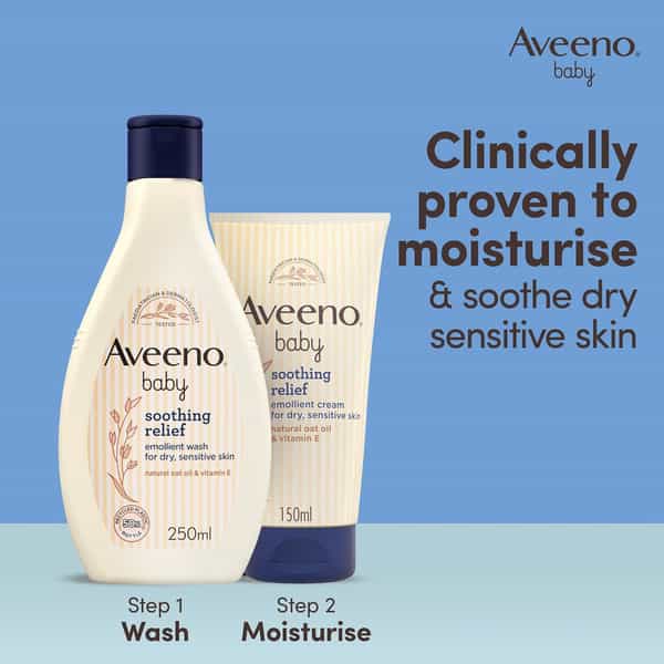 Aveeno Baby Cream Soothing Relief Emollient Wash 250 Ml