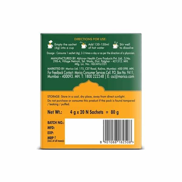 Saffola Immuniveda Kadha Mix- 80G (20 Sachets X 4G ) | Immunity Booster Herbal Tea With Ayush Kwath