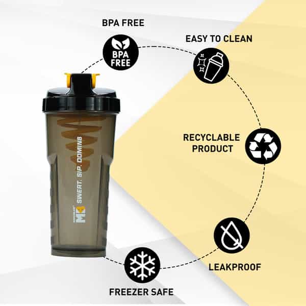 Muscleblaze Cyclone Blender | 100% Leakproof | Bpa-Free Blender Bottle (Black | 700 Ml)