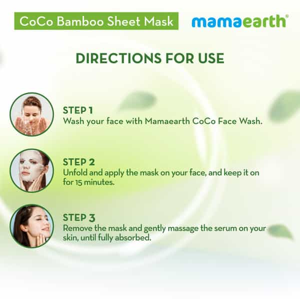Mamaearth Coco Bamboo Sheet Mask With Coffee & Cocoa For Skin Awakening 25 G