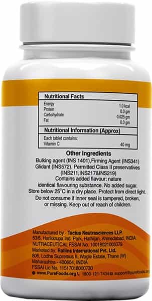 Purefoods Vitamin C Tablets - 60 Tablets