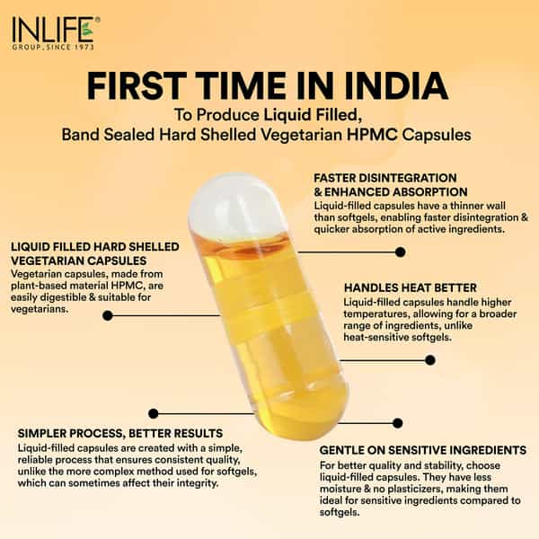 Inlife Plant Based Natural Vitamin E Oil For Face Hair Skin And Immunity Women &Men-30 Veg Capsules