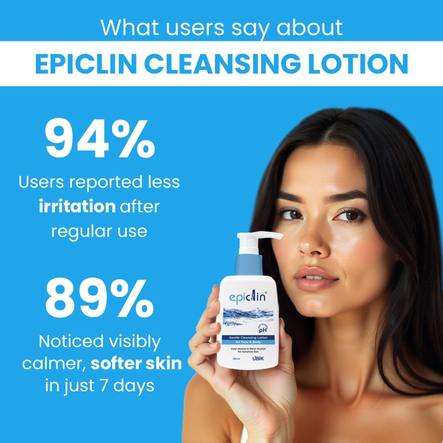 Epiclin Gentle Cleansing Lotion For Face & Body 150 Ml