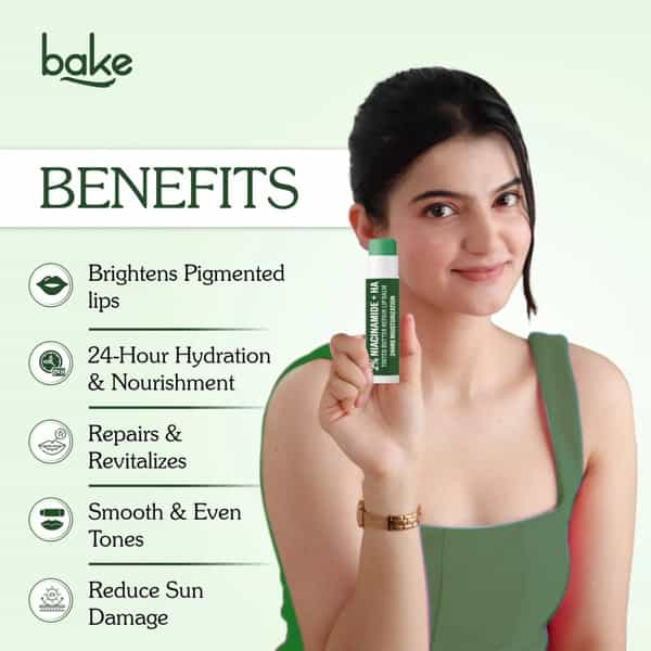 Bake 2% Niacinamide + Hyaluronic Tinted Brightening Lip Balm For Dry Lips (5G)