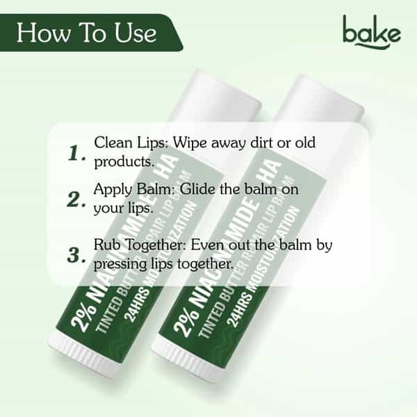 Bake 2% Niacinamide + Hyaluronic Tinted Brightening Lip Balm For Dry Lips (5G)