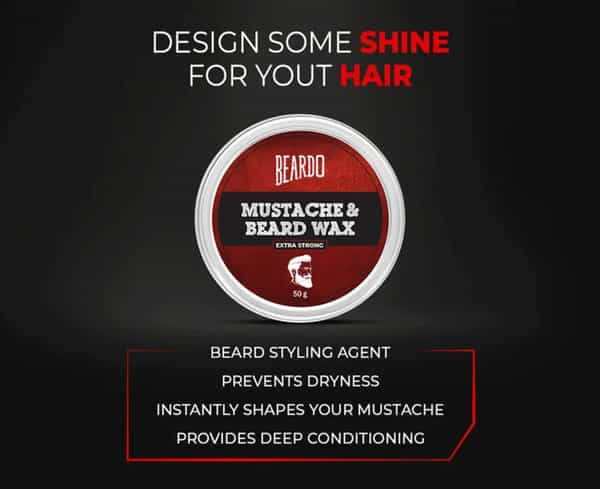 Beardo Beard & Mustache Wax Extra Strong - 50 Gm