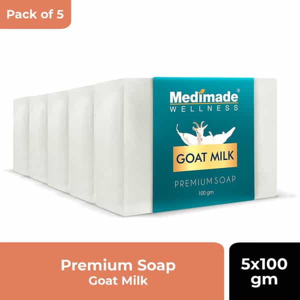 Medimade Goat Milk Premium Soap - 100 Gm X 5 ( Pack Of 5 )