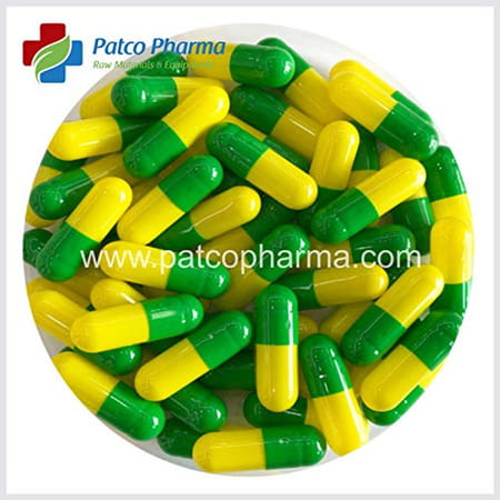 Patco Pharma - Size 00 Green/Yellow Empty Gelatin Pill Capsule |Diy Powder Filling (10000 Pcs)