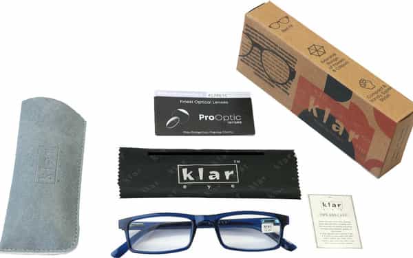 Klar Eye Rectangle Full Rim Reading Glasses Men And Women +0.75 To +3.50 +2.25 Power Matte Blue