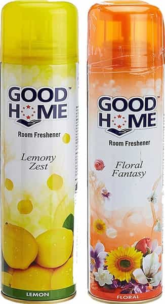 Good Home Lemon And Floral Spray - Room & Air Freshner (2 X 130 Ml)