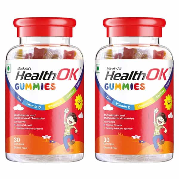 Health Ok Gummies Multivitamin & Multimineral For Kids Supports Growth7 -17 Years X 2 (2 X 30 No)