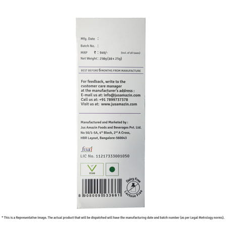Jus Amazin 30 Second Almond Drink Unsweetened (10x25g Sachet)|1 Sachet = 1 Glass Of Almond Drink