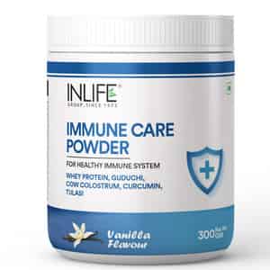 Inlife Immune Care / Booster Protein Powder Whey Protein With Ayurvedic Herbs-300g(vanilla Flavour)