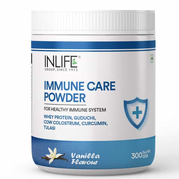 Inlife Immune Care / Booster Protein Powder Whey Protein With Ayurvedic Herbs-300G(Vanilla Flavour)