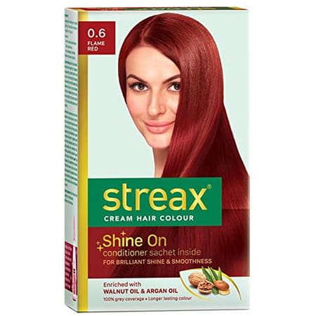 Streax Cream Hair Color For Unisex 60ml - 0.6 Flame Red (Pack Of 16)