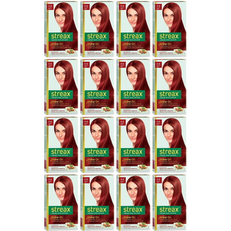 Streax Cream Hair Color For Unisex 60ml - 0.6 Flame Red (Pack Of 16)
