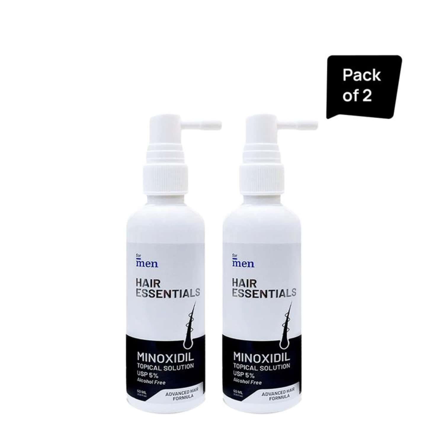 Formen 5% Minoxidil Topical Solution For Men Hair Growth 60 Ml (pack Of 2)