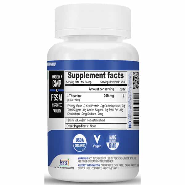 Nutrija L-Theanine (Usp Grade) 100% Pure Powder (50 Grams)