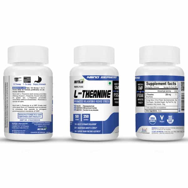 Nutrija L-Theanine (Usp Grade) 100% Pure Powder (50 Grams)
