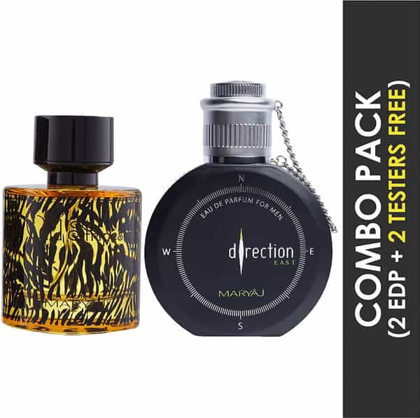 Maryaj Wild Stripes For Him Edp 100Ml & Direction East Edp 100Ml For Men Pack Of 2