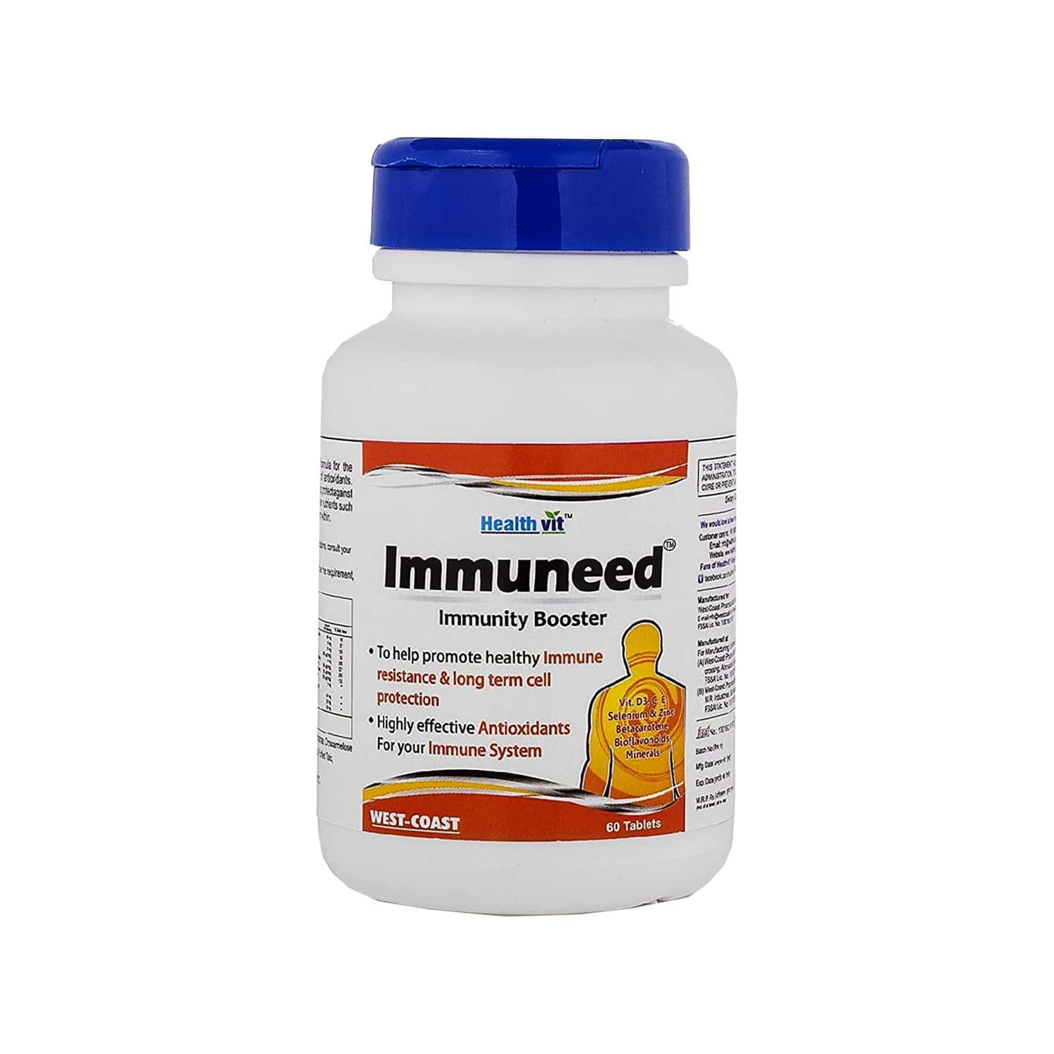 Buy HEALTHVIT IMMUNEED IMMUNITY BOOSTER ( VIT. D3,C,E,SELENIUM & ZINC