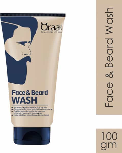 Qraa Men Face And Beard Wash With Tea Tree Oil | With Aloe Vera & Vitamin-E - 100 G