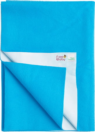 Beebaby Ultradry Waterproof Baby Bed Protector / Dry Sheet Medium Size (70cm X 100cm) Cobalt