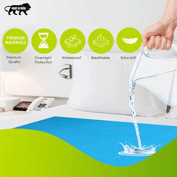 Beebaby Ultradry Waterproof Baby Bed Protector / Dry Sheet Medium Size (70Cm X 100Cm) Cobalt